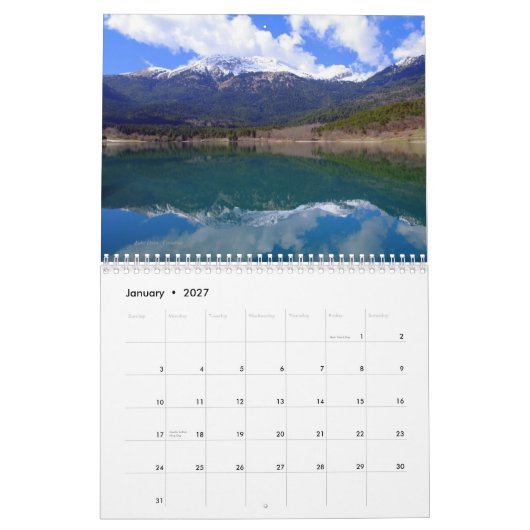 Afbeelding van de Griekse kalender (Jan 2027)