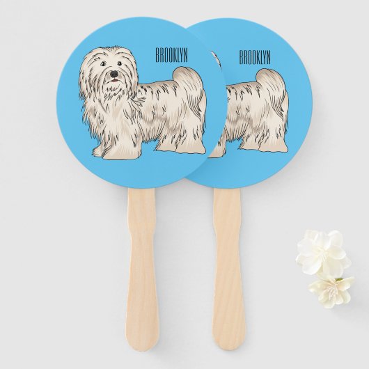 Afbeelding van de Havanese cartoon Handwaaier (Voorkant en achterkant)