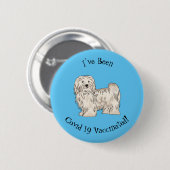Afbeelding van de Havanese cartoon Ronde Button 5,7 Cm (Voorkant /achterkant)
