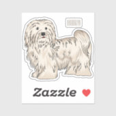 Afbeelding van de Havanese cartoon Sticker (Vel)