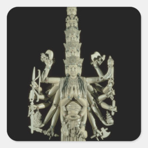 Afbeelding van de Hindu Goddess Kali Vierkante Sticker