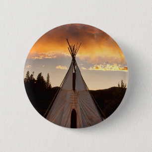 Afbeelding van de Indiase zonnebrand Ronde Button 5,7 Cm