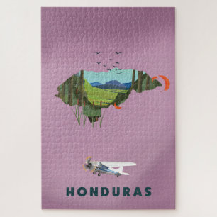 Afbeelding van de kaartreisposter Honduras Legpuzzel