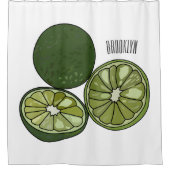 Afbeelding van de Kaffir-limoen Douchegordijn (Voorkant)