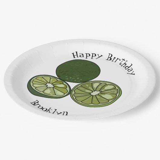 Afbeelding van de Kaffir-limoen Papieren Bordje (Gekanteld)