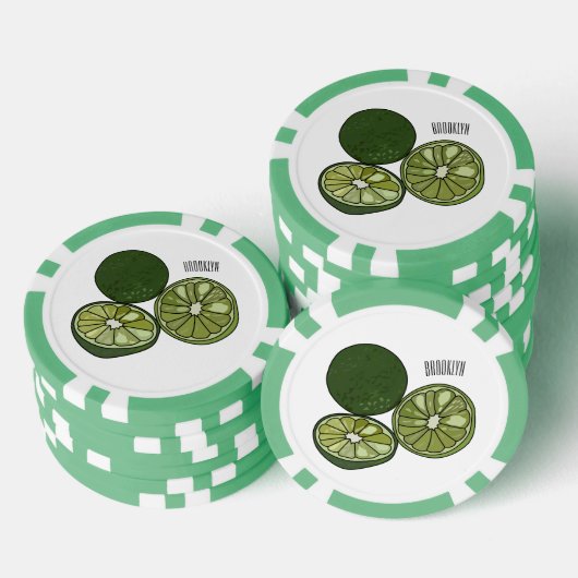 Afbeelding van de Kaffir-limoen Poker Chips (Opstapeling)