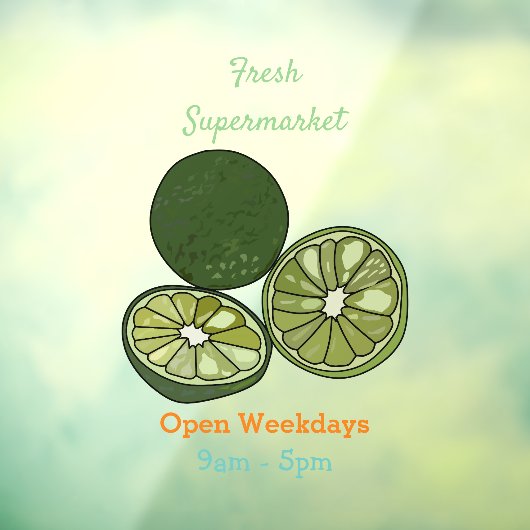 Afbeelding van de Kaffir-limoen Raamsticker (Vel 3)