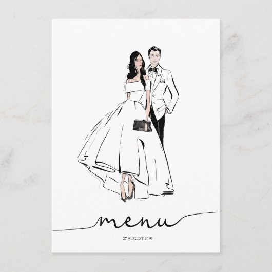 Afbeelding van de Mode Groom en Bride Menu (Voorkant)
