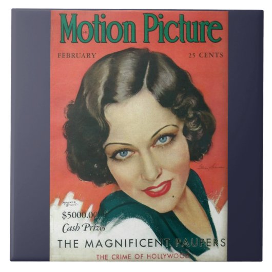 Afbeelding van de motie februari 1931 Gloria Swans Tegeltje (Voorkant)