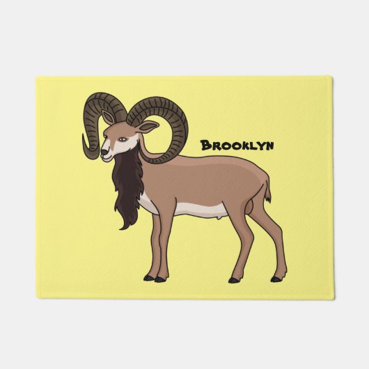 Afbeelding van de Mouflon-geit Deurmat (Voorkant)