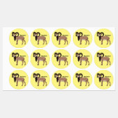 Afbeelding van de Mouflon-geit Labels (Vel)