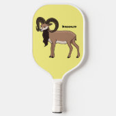 Afbeelding van de Mouflon-geit Pickleball Paddle (Achterkant)