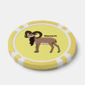 Afbeelding van de Mouflon-geit Poker Chips (Enkel)