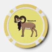 Afbeelding van de Mouflon-geit Poker Chips (Achterkant)
