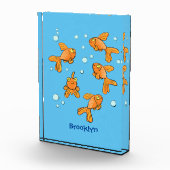 Afbeelding van de oranje goudvis-cartoon fotoblokken (Rechts)