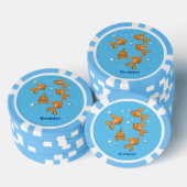 Afbeelding van de oranje goudvis-cartoon poker chips (Opstapeling)