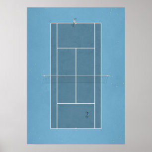 Afbeelding van de rechtbank van Tennis Poster