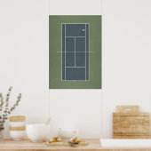 Afbeelding van de rechtbank van Tennis Poster (Keuken)