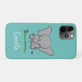 Afbeelding van de schattige baby-olifant cartoon Case-Mate iPhone case (Achterkant (horizontaal))