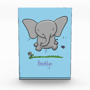 Afbeelding van de schattige baby-olifant cartoon fotoblokken