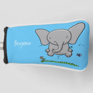 Afbeelding van de schattige baby-olifant cartoon golfheadcover