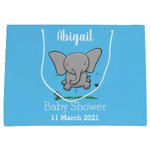 Afbeelding van de schattige baby-olifant cartoon groot cadeauzakje