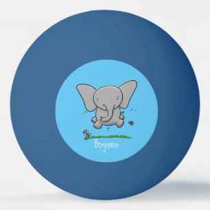 Afbeelding van de schattige baby-olifant cartoon pingpongballen