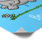 Afbeelding van de schattige baby-olifant cartoon poster (Hoek)