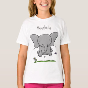 Afbeelding van de schattige baby-olifant cartoon t-shirt