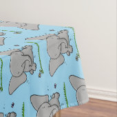 Afbeelding van de schattige baby-olifant cartoon tafelkleed (Voorbeeld)