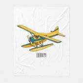 Afbeelding van de Seaplane cartoon Fleece Deken (Voorkant)