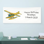 Afbeelding van de Seaplane cartoon Spandoek (Beurs)