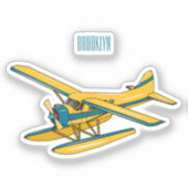 Afbeelding van de Seaplane cartoon Sticker (Voorkant)