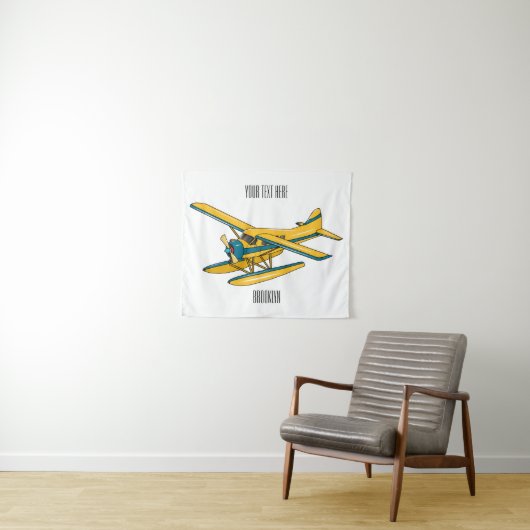 Afbeelding van de Seaplane cartoon Wandkleed (In Situ (horizontaal))