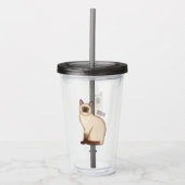 Afbeelding van de Siamese cartoon Acryl Drinkbeker (Voorkant)
