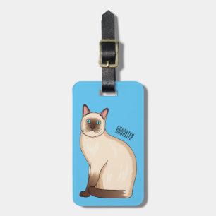 Afbeelding van de Siamese cartoon Bagagelabel