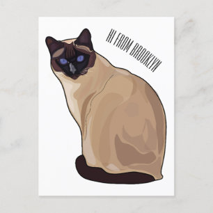 Afbeelding van de Siamese cartoon Briefkaart