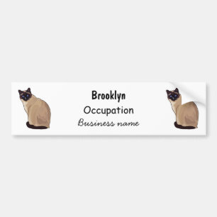 Afbeelding van de Siamese cartoon Bumpersticker