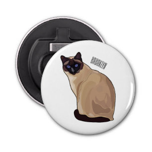 Afbeelding van de Siamese cartoon Button Flesopener