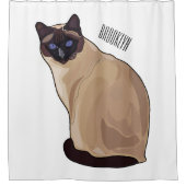 Afbeelding van de Siamese cartoon Douchegordijn (Voorkant)