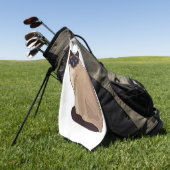 Afbeelding van de Siamese cartoon Golfhanddoek (Groen)