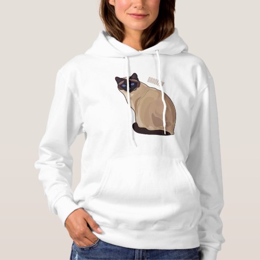 Afbeelding van de Siamese cartoon Hoodie (Voorkant)