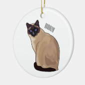 Afbeelding van de Siamese cartoon Keramisch Ornament (Links)