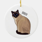Afbeelding van de Siamese cartoon Keramisch Ornament (Achterkant)