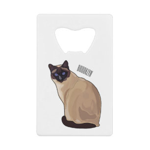 Afbeelding van de Siamese cartoon Kredietkaart Flessenopener