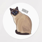 Afbeelding van de Siamese cartoon Labels (Design 1)