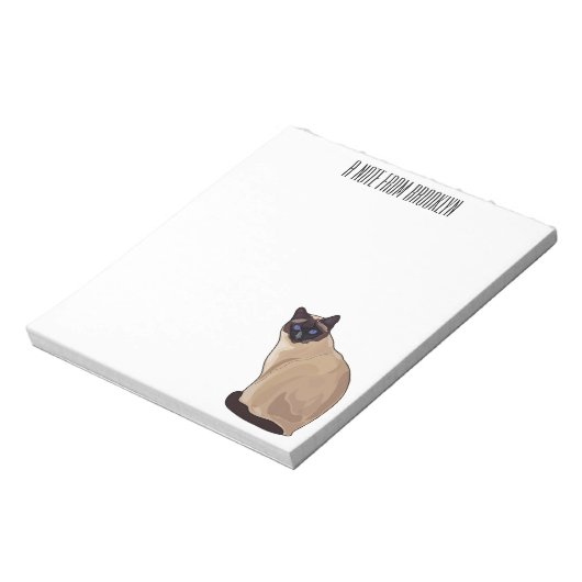 Afbeelding van de Siamese cartoon Notitieblok (Gedraaid)