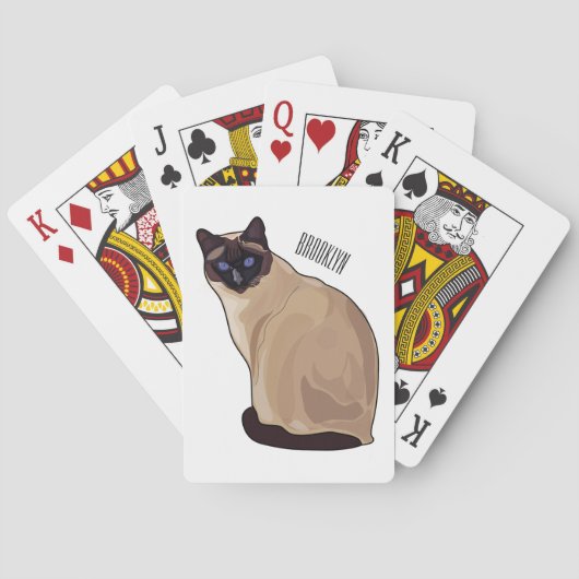 Afbeelding van de Siamese cartoon Pokerkaarten (Achterkant)