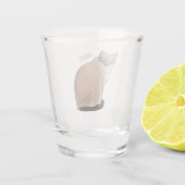 Afbeelding van de Siamese cartoon Shot Glas (Achterkant)