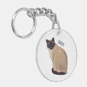 Afbeelding van de Siamese cartoon Sleutelhanger (Voorkant Links)